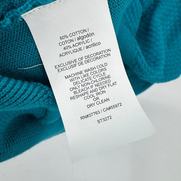 Jack Nicklaus Sweater Mens Large 1/4 Zip Vest Blue Pullover Cotton Blend NEW - Picture 6 of 7